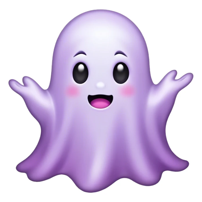 Cute lilac ghost sticker