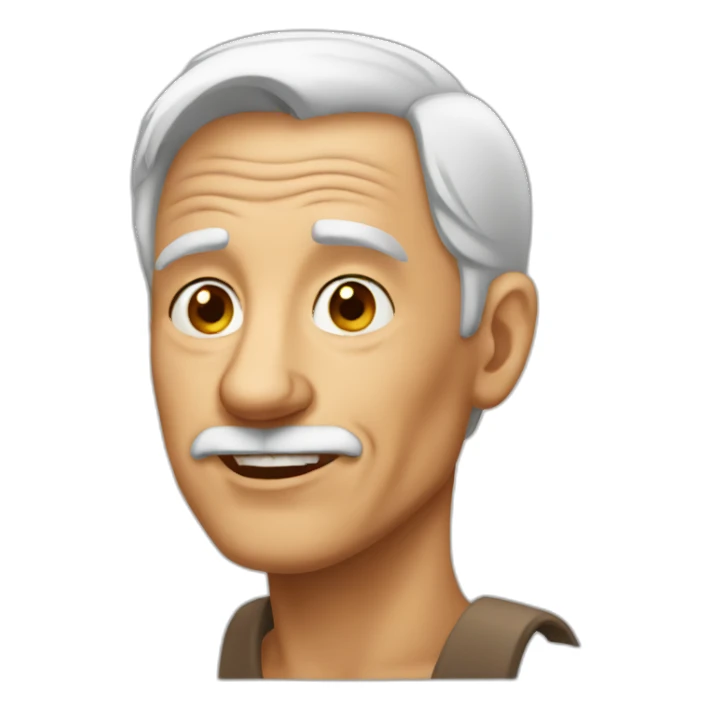 bare faced 80 year old man sticker