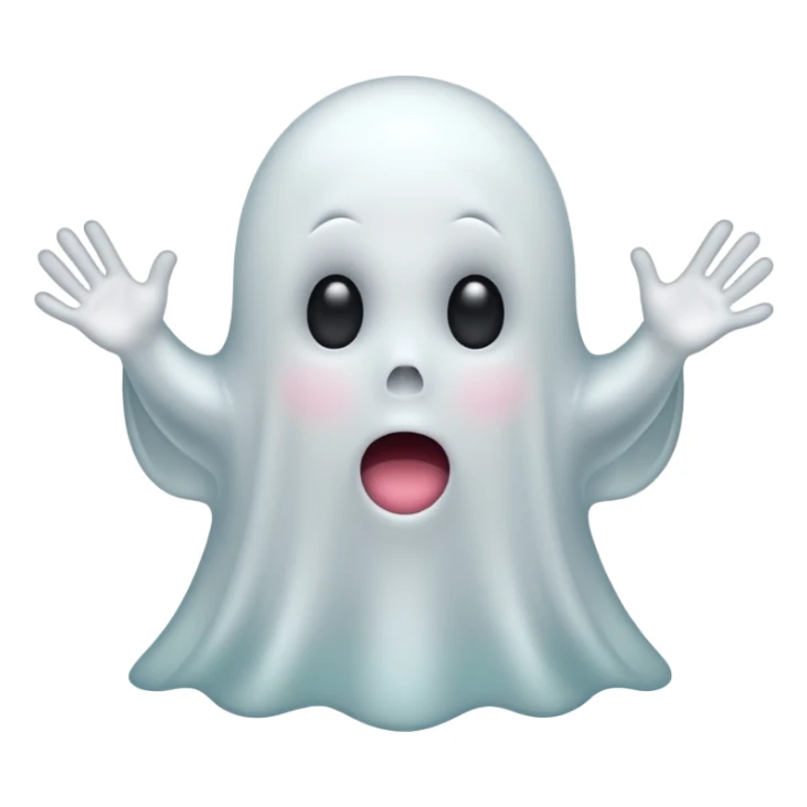 surprised ghost sticker