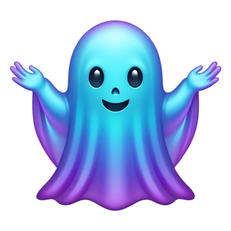 glitter purple and cian ghost glory sticker