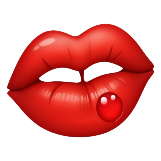 Kiss mark sticker
