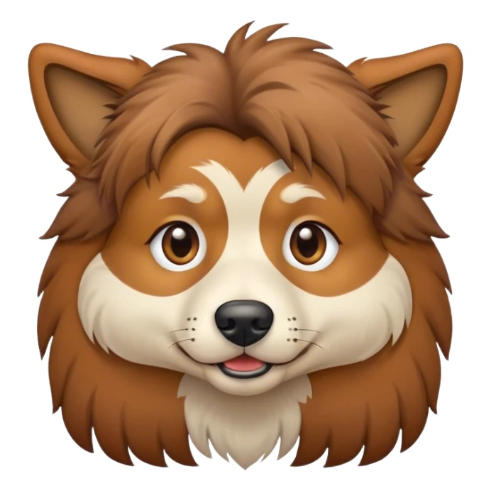 dog with mullet  sticker