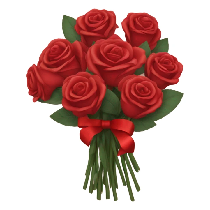 red roses bouquet  sticker