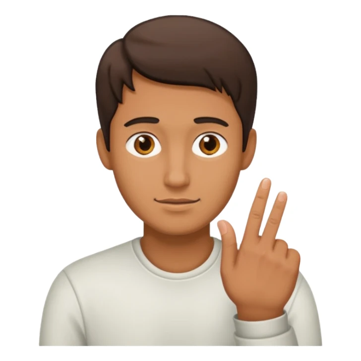 mano 1 dedo menos sticker