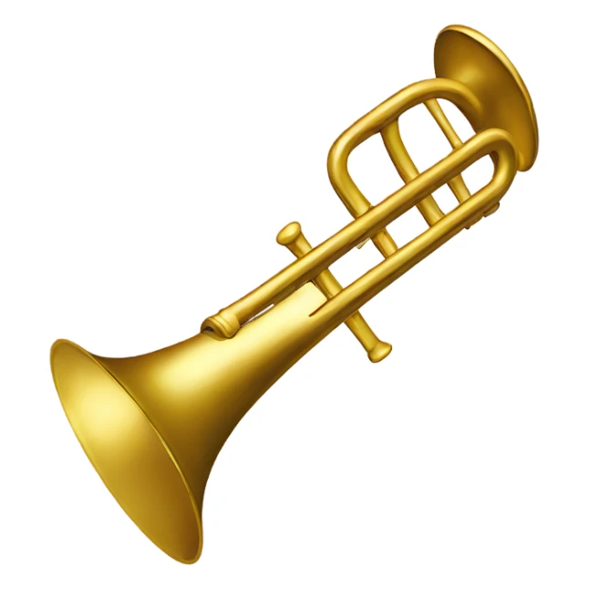 gold lacquered trombone sticker