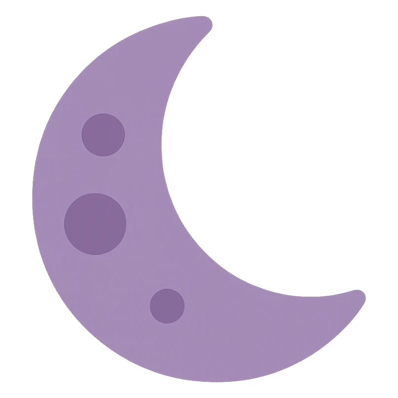 A dull purple moon sticker