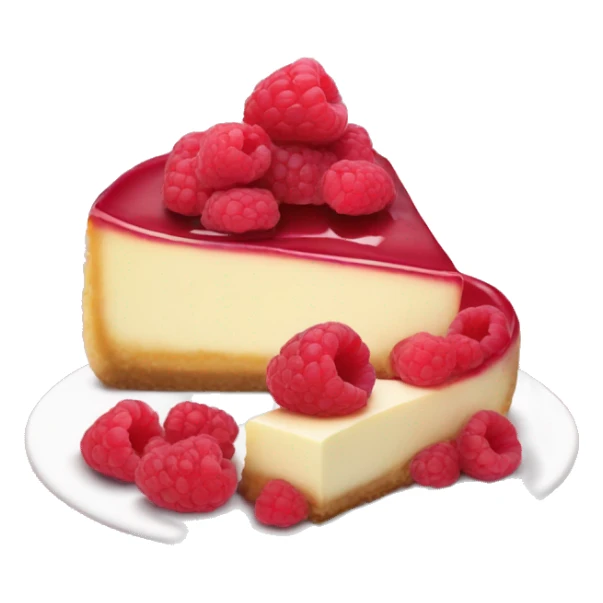 cheesecake with raspberries  sticker