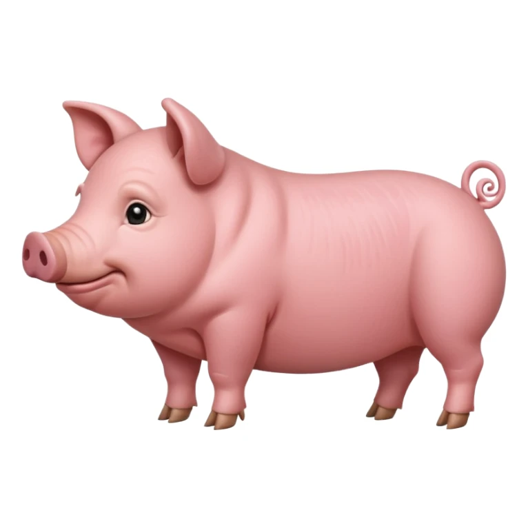 Realistic pig side view, less cartoony sticker