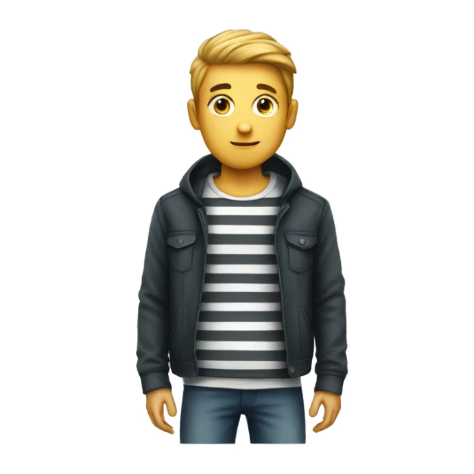 striped shirt boy thief sticker
