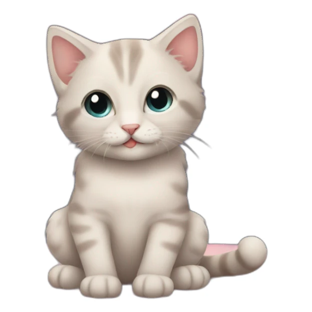 cute kitten at a party sticker