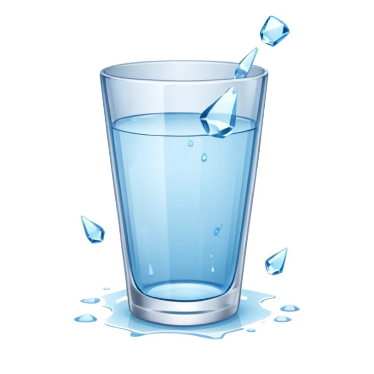 broken water glass sticker