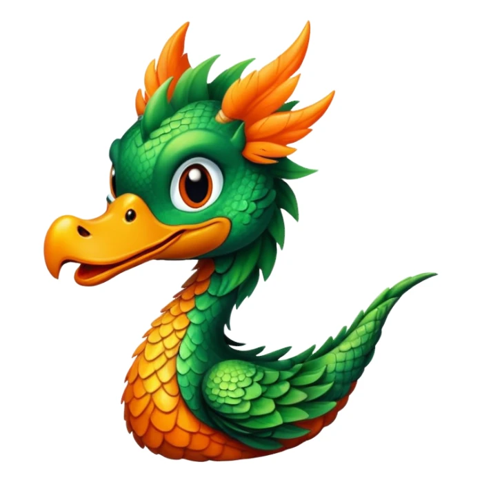 Duck headed dragon sticker