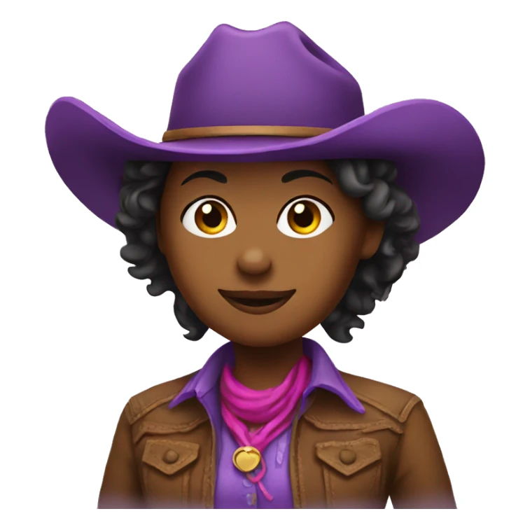 Purple cowgirl sticker