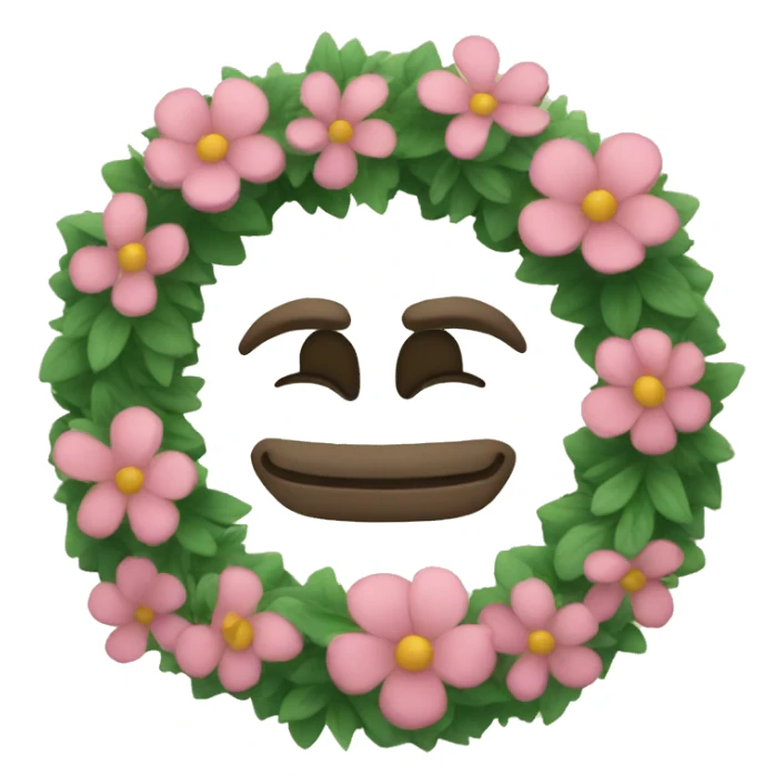 Pole with flowers wreath sticker