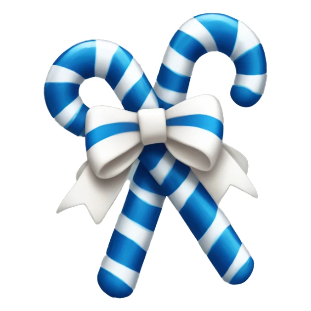 dark blue and white candy cane with white bow  sticker