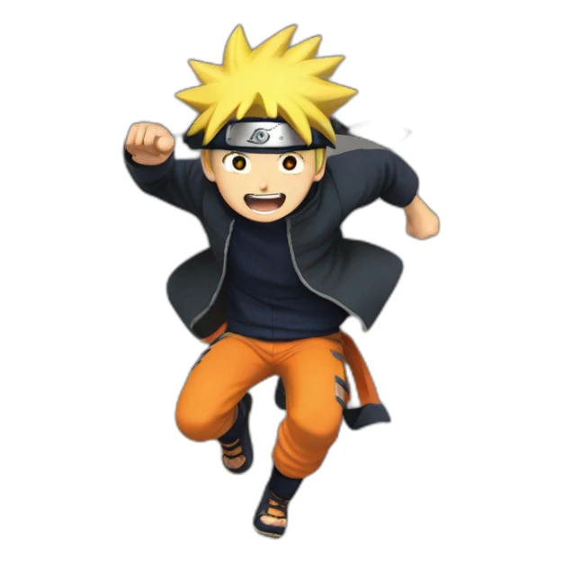 Naruto who jumps sticker