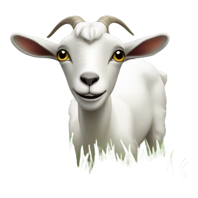 goat eating grass sticker