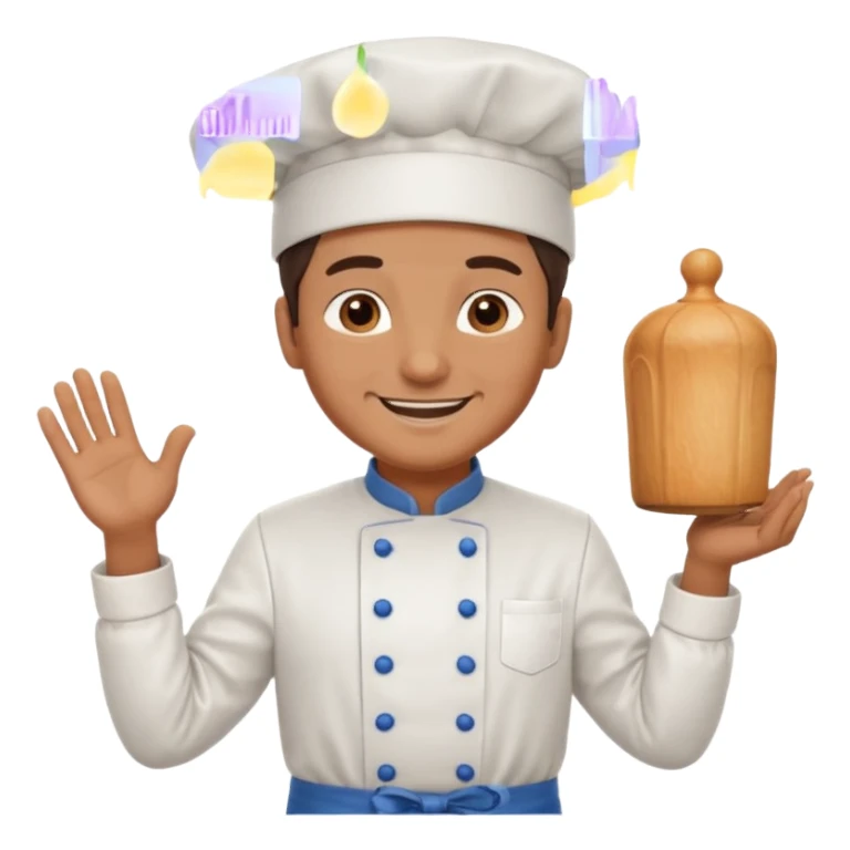 Cook Man face and chest  sticker