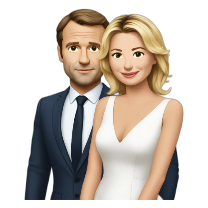 Macron et Virginie efira sticker