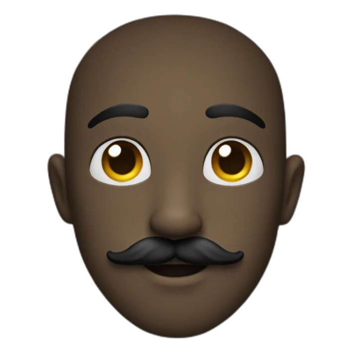 Un chat avec une moustache noire sticker