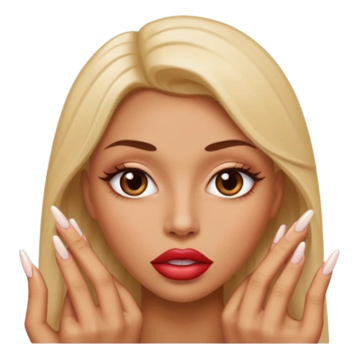 Big lips long nails bestie  sticker