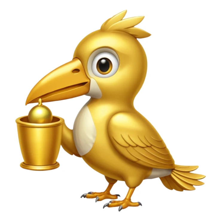 karga, holding a shiny object in beak sticker