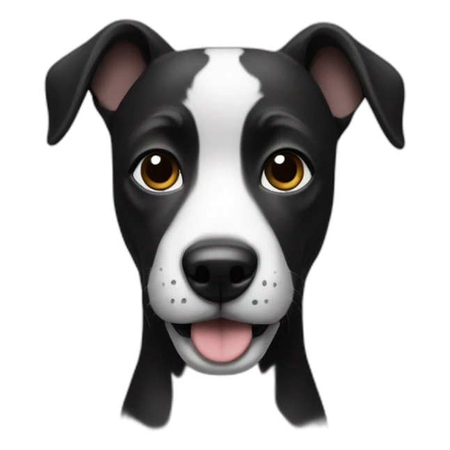 Dog black and white sticker