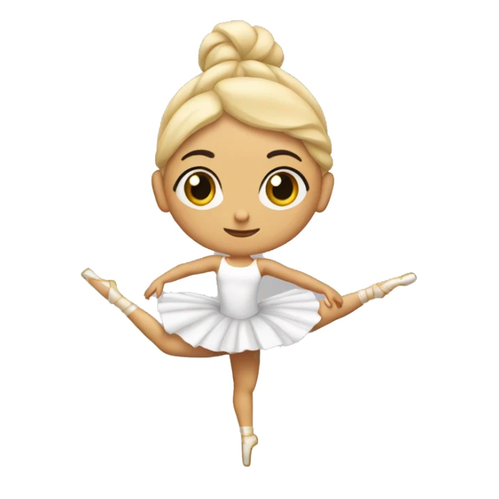 Bailarina de ballet rubia blanca  en pose  sticker