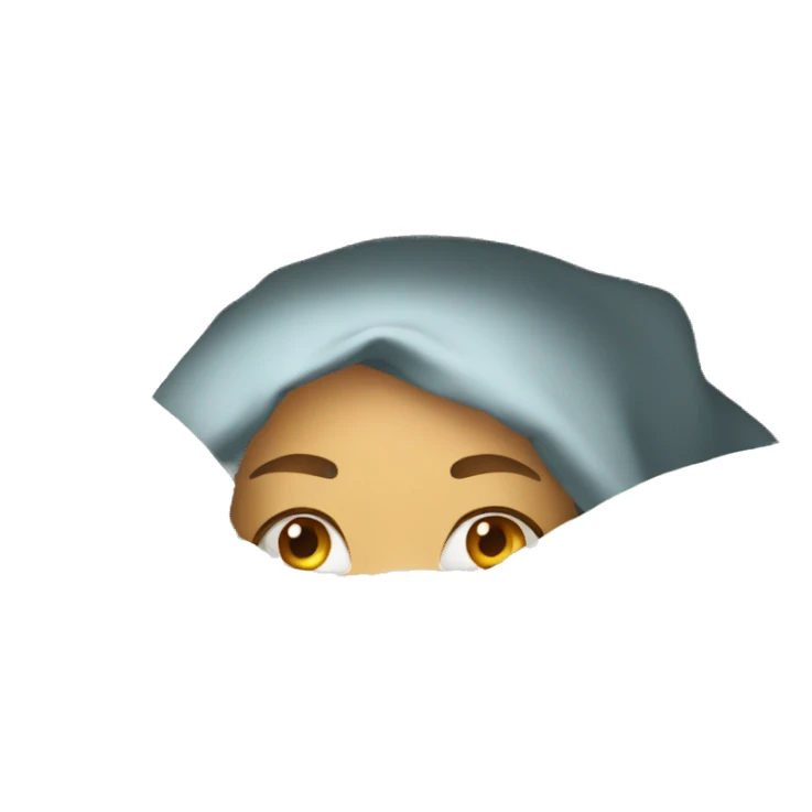 Woman hiding under a bed sticker