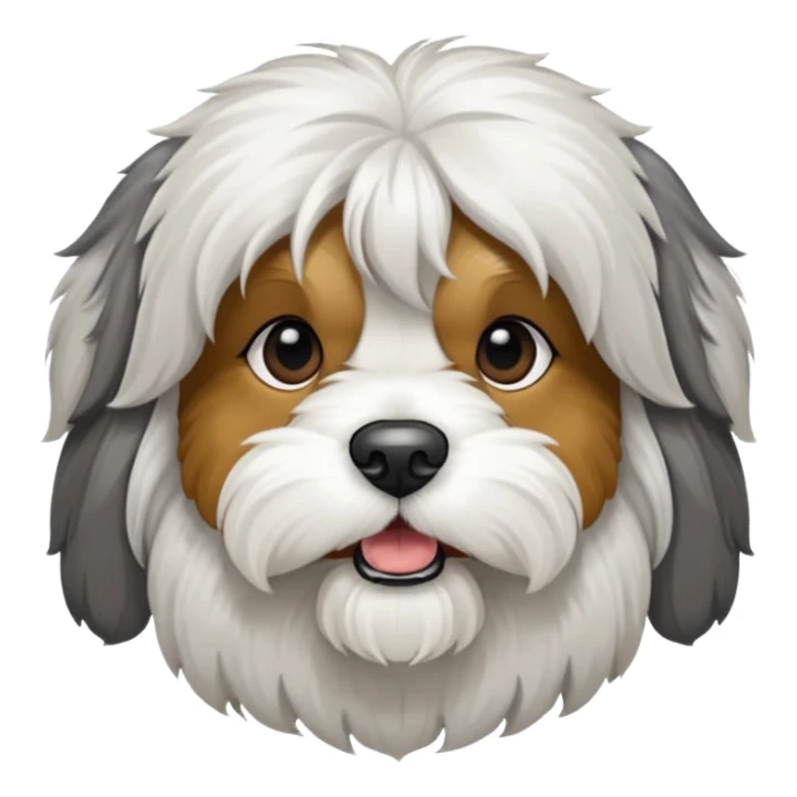 Tibetan terrier with an underbite sticker