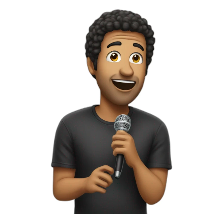 standup comedian with mic sticker