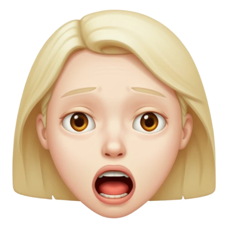 Anguished face while mouth watering sticker