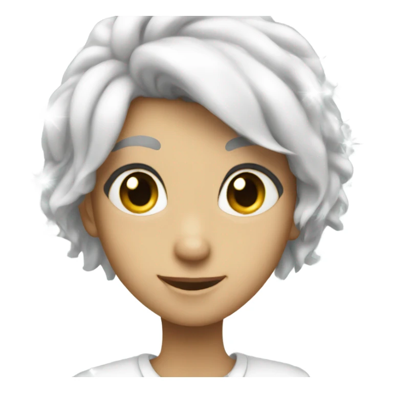 white sparkles sticker