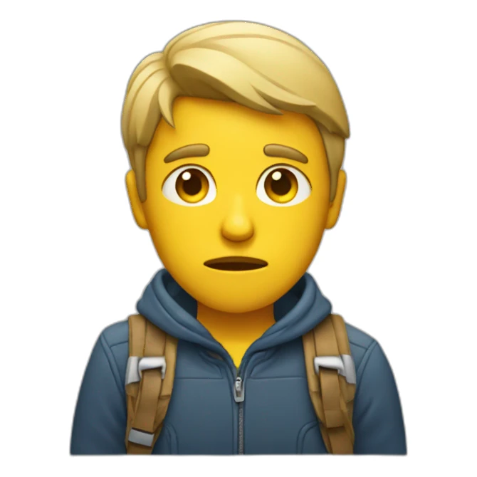 sad traveller sticker