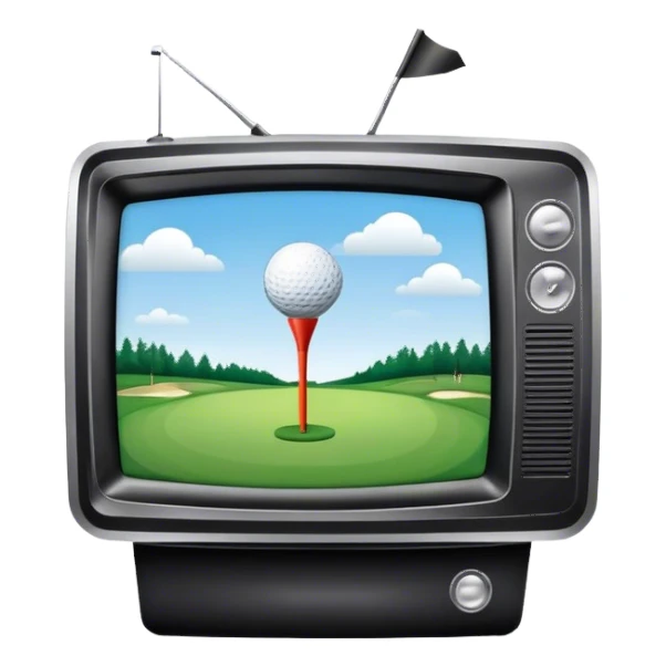 Golf logo with tv sticker