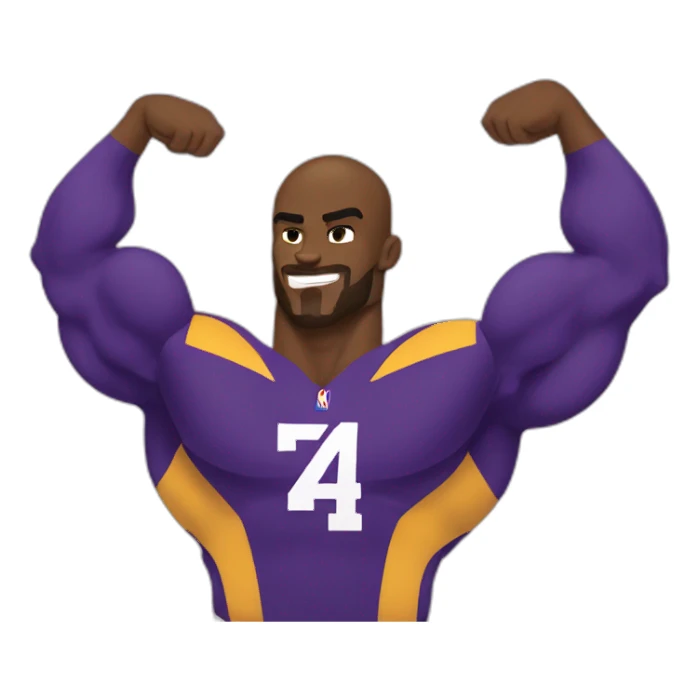 kobe brayant flexing muscle sticker