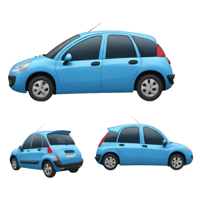 A blue citroen  sticker