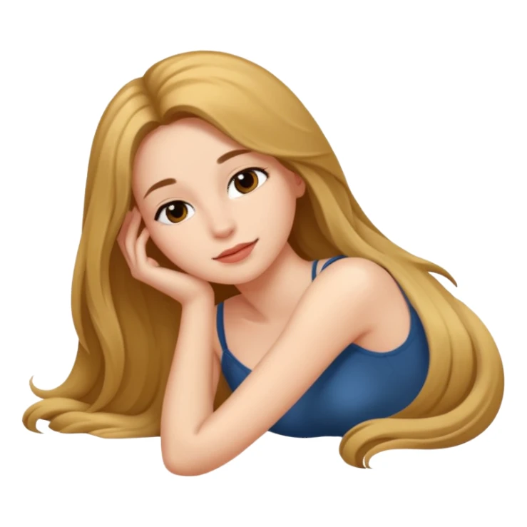 woman laying on her side sticker