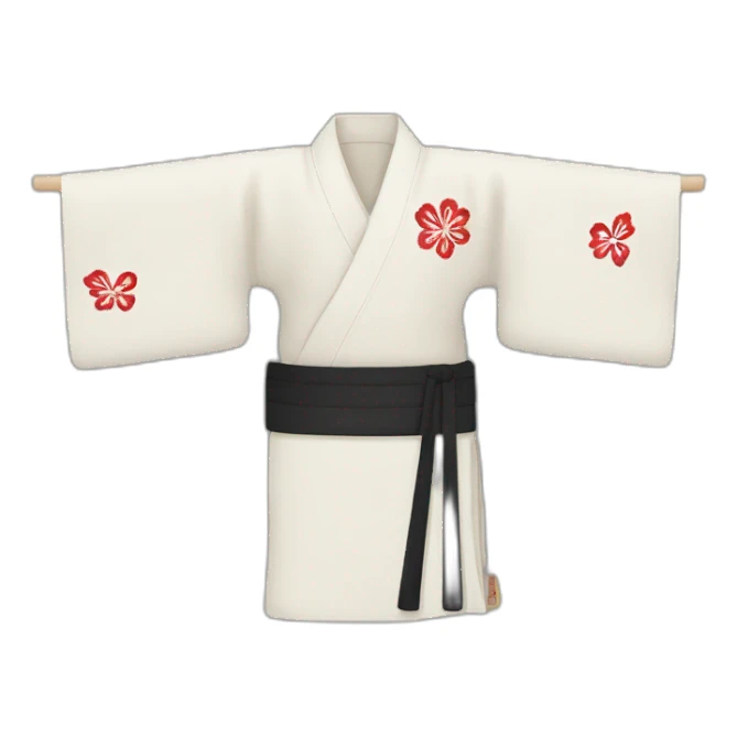 kimono with letters kn sticker