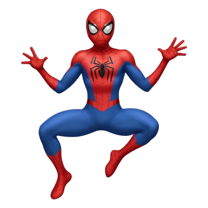 Spiderman full body doodle shock with cartoon 2D sticker