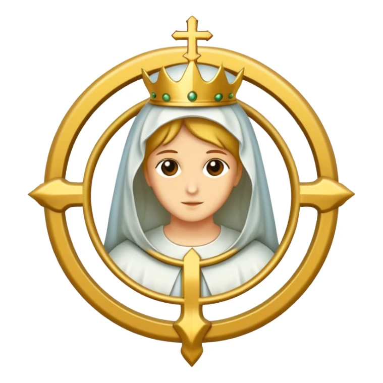 ave maria's emblem with a touch sticker