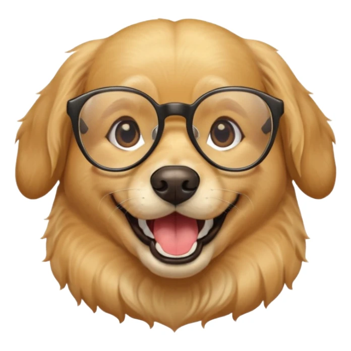 Perro con dientes y lentes sticker