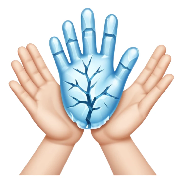frozen hands sticker