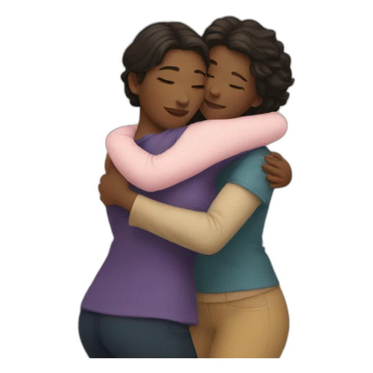 2 Women hug sticker