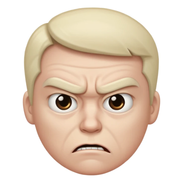 Scary person angry sticker