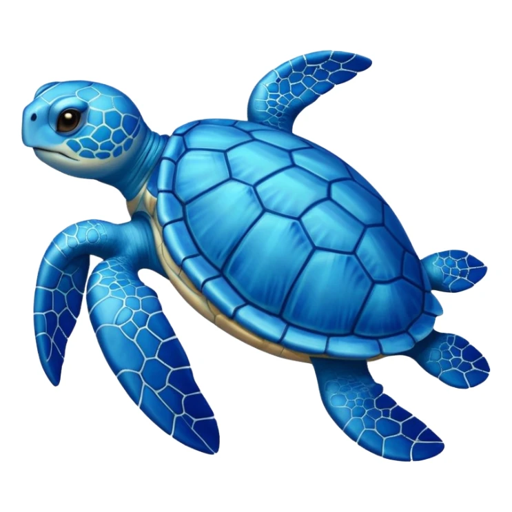a blue turtle sticker