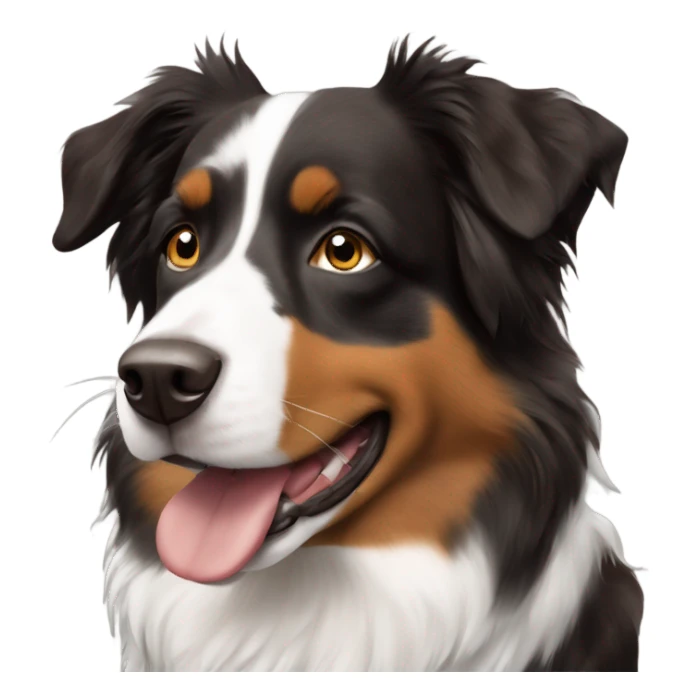 Black brown and white Australian shepherd  sticker