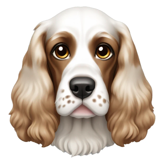 White brown English cocker spaniel sticker