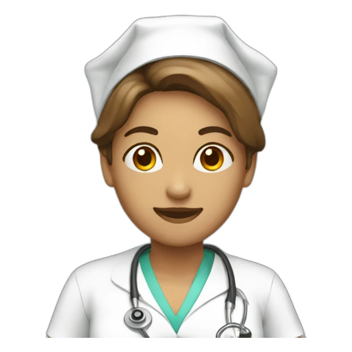 Nurse with a santa hat sticker