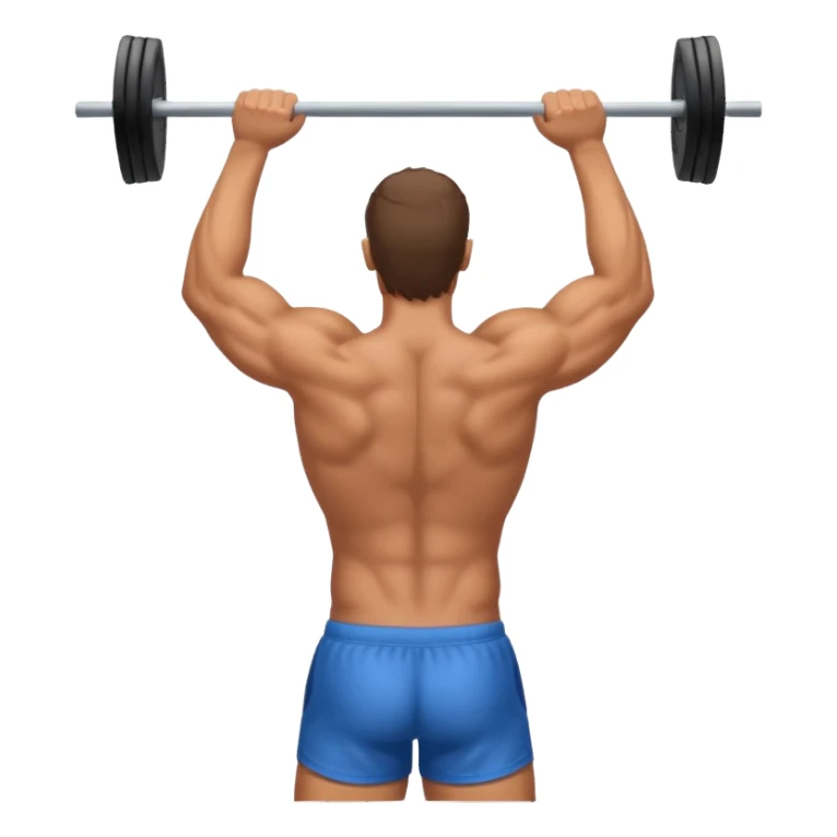 a man doing pullups and with muscle back sticker